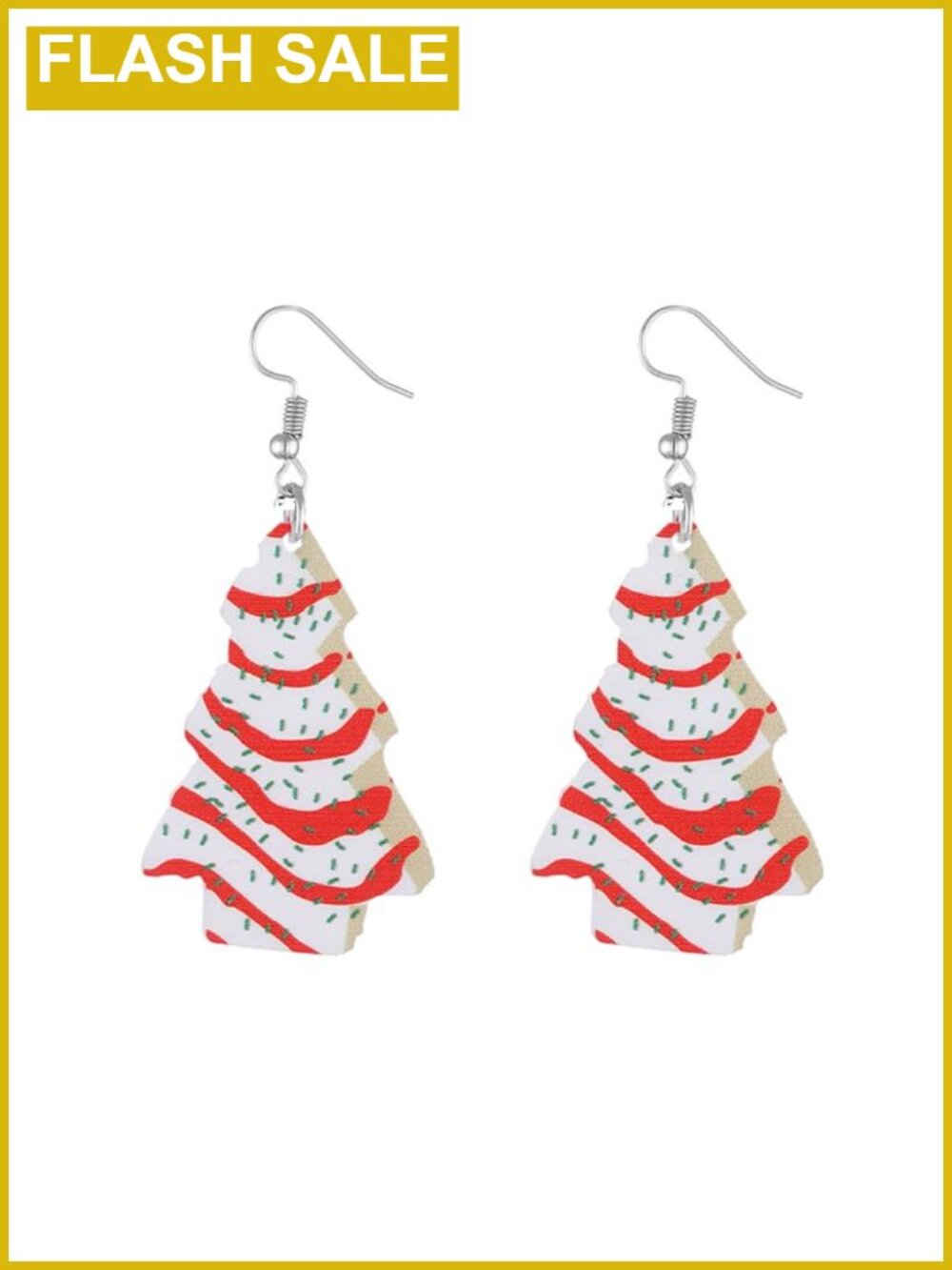Christmas Acrylic Dangle Earrings Zinc French Wire Holiday Women
